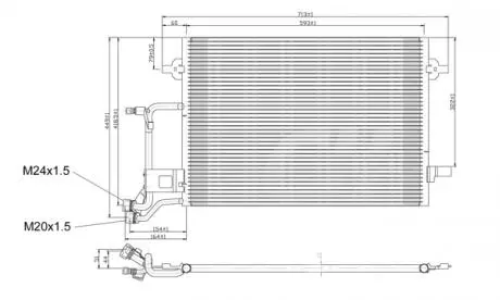 603524 Радіатор кондиціонера Audi A6 C5 (97-05) (HART) HART підбір по vin на Brocar