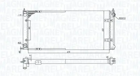 350213188300 MAGNETI MARELLI VW радіатор вод. охолодження GOLF GTD 1.6 85- MAGNETI MARELLI підбір по vin на Brocar
