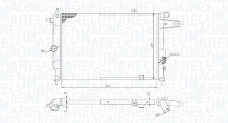 350213189800 MAGNETI MARELLI OPEL радіатор Vectra A 1.7/1.8SI 88- MAGNETI MARELLI підбір по vin на Brocar