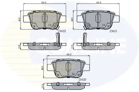 CBP31141 CBP31141 Comline - Гальмівні колодки до дисків COMLINE підбір по vin на Brocar