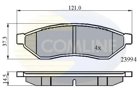 CBP01190 CBP01190 Comline - Гальмівні колодки до дисків COMLINE підбір по vin на Brocar