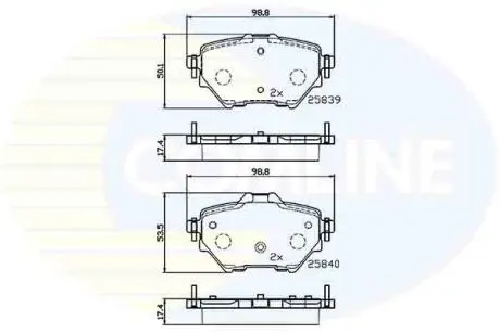 CBP32234 CBP32234 Comline - Гальмівні колодки до дисків COMLINE підбір по vin на Brocar