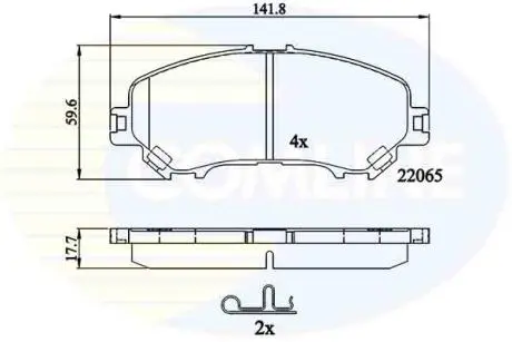 CBP32278 CBP32278 Comline - Гальмівні колодки до дисків COMLINE підбір по vin на Brocar