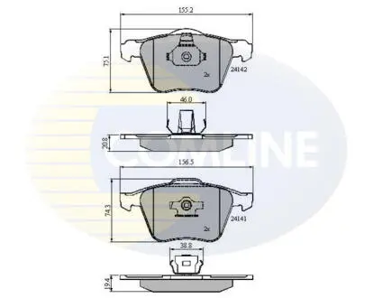 CBP01280 CBP01280 Comline - Гальмівні колодки до дисків COMLINE підбір по vin на Brocar