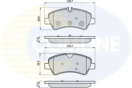 CBP02143 CBP02143 Comline - Гальмівні колодки до дисків COMLINE підбір по vin на Brocar