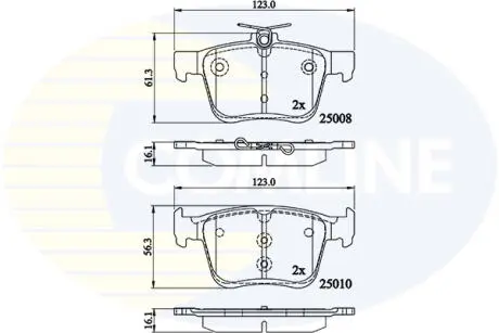 CBP02156 CBP02156 Comline - Гальмівні колодки до дисків COMLINE подбор по vin на Brocar