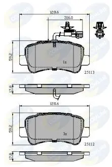 CBP12105 CBP12105 Comline - Гальмівні колодки до дисків COMLINE підбір по vin на Brocar