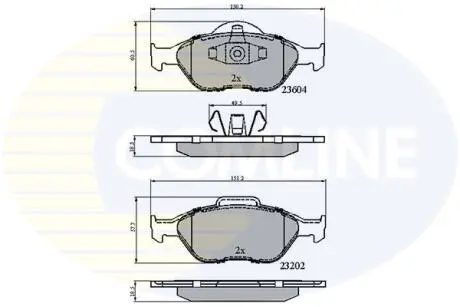 CBP0891 CBP0891 Comline - Гальмівні колодки до дисків COMLINE підбір по vin на Brocar