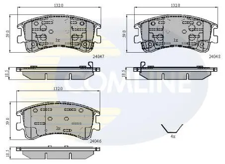 CBP3950 CBP3950 Comline - Гальмівні колодки до дисків COMLINE підбір по vin на Brocar