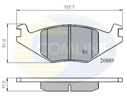 CBP0136 CBP0136 Comline - Гальмівні колодки до дисків COMLINE подбор по vin на Brocar