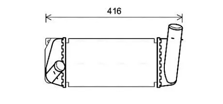 TO4668 AVA TOYOTA Інтеркулер AURIS 1.4 D-4D 12-, COROLLA 1.4 D-4D 06- AVA COOLING підбір по vin на Brocar