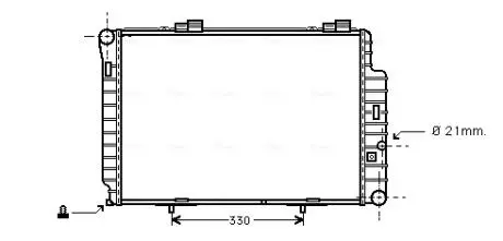 MSA2234 AVA DB Радіатор системи охолодження двигуна C-CLASS (W202) 93- AVA COOLING підбір по vin на Brocar