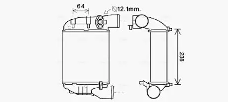 AI4186 AVA AUDI Інтеркулер A4 1.8 02-, SEAT AVA COOLING підбір по vin на Brocar