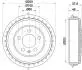8DT355303441 HELLA VW Гальмівний барабан задн. POLO VI 1.0 17-, SKODA, SEAT HELLA підбір по vin на Brocar