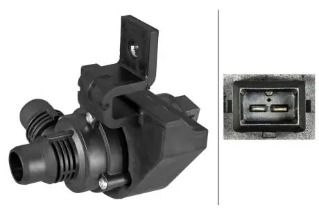 8TW358304661 HELLA BMW Додатковий водяний насос 5 (E60) 530 i 05- HELLA подбор по vin на Brocar