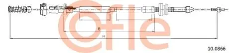 100866 Трос газу VW Golf III, Passat B3/B4 2.0 (90->) (797/517mm) (COFLE) COFLE підбір по vin на Brocar