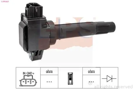 1970621 Котушка запалювання Suzuki Baleno 1.2 16-/Ignis III 1.2 16-/Swift 1.0/1.2/1.4 17-/SX4 S-Cross 1.0/1.4 16-/Vitara 1.0/1.4 15- EPS підбір по vin на Brocar