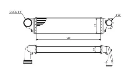 612718 Радіатор інтеркулера BMW 3 (E46) 1.8-3.0d (99-05) (HART) HART підбір по vin на Brocar