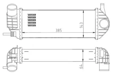616644 Радіатор інтеркулера Renault Kangoo 1.5 dCi 08-> (HART) HART підбір по vin на Brocar