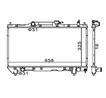 620273 Радіатор двигуна Toyota Avensis 1.6-1.8 (97-03) (HART) HART підбір по vin на Brocar
