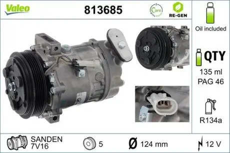 813685 Деталь кондицiонера VALEO подбор по vin на Brocar