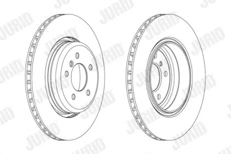 563069JC Гальмівний диск зад. BMW 5 (E60/E61)/6 (E63/E64) 01-10 (345*63) компл. 2шт JURID подбор по vin на Brocar