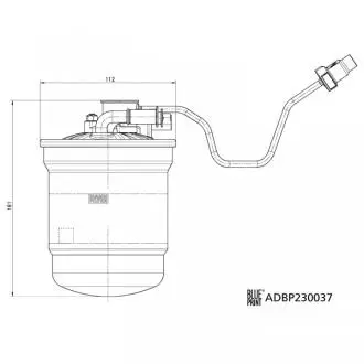 ADBP230037 BLUE PRINT FORD Фільтр палива FOCUS IV (HN) 1.5 EcoBlue 18- BLUE PRINT підбір по vin на Brocar