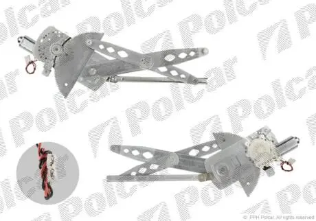 6060PSE2 Склопідйомник електричний RENAULT KANGOO, 97- POLCAR підбір по vin на Brocar