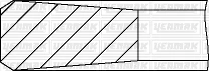 9109691000 YENMAK Комплект поршневих кілець (на 1 поршень) RENAULT Master 2.8 dTI 98- (94.4/STD) (2.5/2/2.5) YENMAK підбір по vin на Brocar