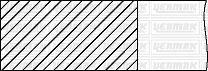 9109362000 YENMAK Комплект поршневих кілець (78.50/STD) (1.5/1.5/3) CITROEN Xsara Picasso 1.6 99- YENMAK подбор по vin на Brocar