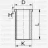 5165785000 YENMAK Гильза цилиндра (размер отв. 81 / STD)(CRAFTER, LT 28 D, LT 35 D, LT 46 D) YENMAK підбір по vin на Brocar