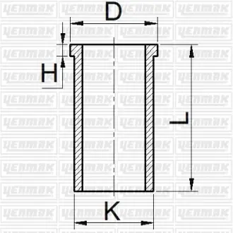 5165785000 YENMAK Гильза цилиндра (размер отв. 81 / STD)(CRAFTER, LT 28 D, LT 35 D, LT 46 D) YENMAK подбор по vin на Brocar
