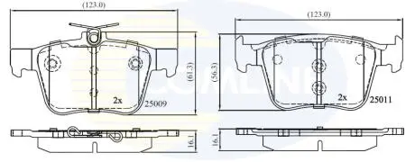 CBP02157 CBP02157 Comline - Гальмівні колодки до дисків COMLINE підбір по vin на Brocar