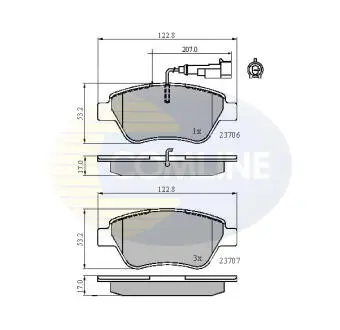 CBP11702 CBP11702 Comline - Гальмівні колодки до дисків COMLINE підбір по vin на Brocar