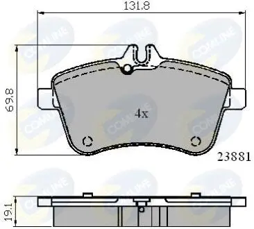 CBP01723 CBP01723 Comline - Гальмівні колодки до дисків COMLINE підбір по vin на Brocar