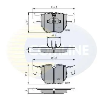 CBP01157 CBP01157 Comline - Гальмівні колодки до дисків COMLINE подбор по vin на Brocar