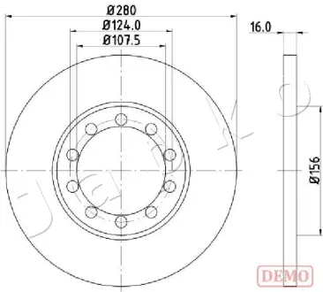 610314C Гальмівний диск JAPKO підбір по vin на Brocar
