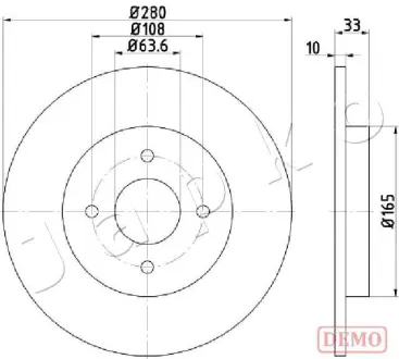 610304C Гальмівний диск JAPKO підбір по vin на Brocar