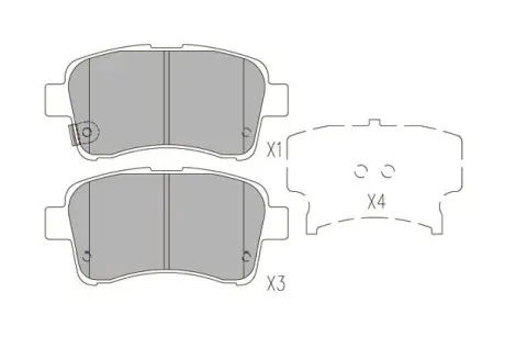 KBP8528 KAVO PARTS SUZUKI Гальмівні колодки передн. Liana 1.3I-1.6I 06/02 KAVO підбір по vin на Brocar