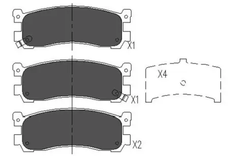 KBP4556 KAVO PARTS MAZDA колодки гальм. передн. 929/Xedos 9/MPV KAVO підбір по vin на Brocar