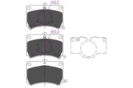 KBP4517 KAVO PARTS MAZDA Колодки тормозные передн.323 85-93 KAVO підбір по vin на Brocar