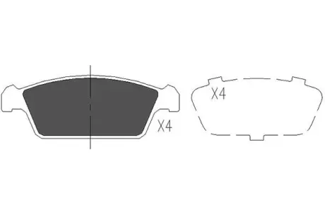 KBP8515 KAVO PARTS DAEWOO Тормозные колодки передн.Tico 95- KAVO підбір по vin на Brocar
