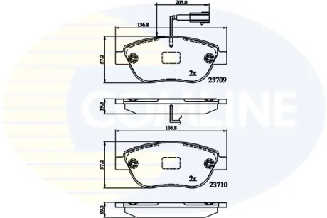 CBP12140 CBP12140 Comline - Гальмівні колодки до дисків COMLINE підбір по vin на Brocar