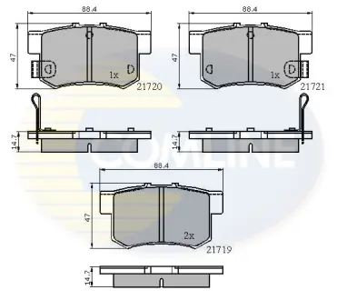 CBP3445 CBP3445 Comline - Гальмівні колодки до дисків COMLINE підбір по vin на Brocar