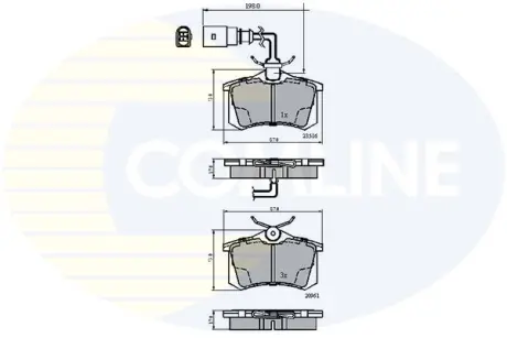 CBP1797 CBP1797 Comline - Гальмівні колодки до дисків COMLINE подбор по vin на Brocar