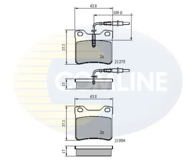 CBP1455 CBP1455 Comline - Гальмівні колодки до дисків COMLINE підбір по vin на Brocar