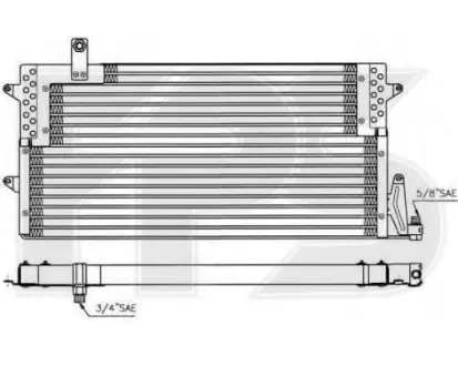 FP74K193 Радiатор кондицiонера VW Passat B4 FPS підбір по vin на Brocar