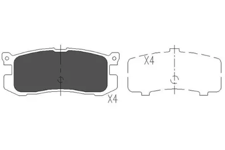 KBP4537 KAVO PARTS MAZDA гальмівні колодки задн. 626 87- KAVO подбор по vin на Brocar