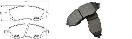 71345AAP К-кт перед. гальм. колодок Chevrolet Lacetti/Daewoo Nexia/Leganza 97- APLUS підбір по vin на Brocar