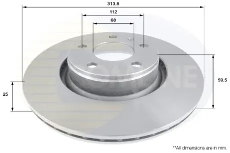 ADC1470V ADC1470V Comline - Диск гальмівний вентильований з покриттям COMLINE подбор по vin на Brocar